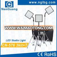 Nanguang 105W CN-576 3kit+T Portable Photo Studio LED lighting Kit for Photo and Video Ra 95