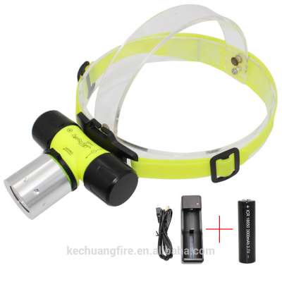 Professional rechargeable led waterproof headlamp led head lantern for camping and diving