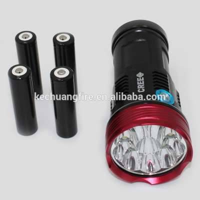 High Power led torch light  12000 Lumens led flashlight diving flashlight led rechargeable flashlight