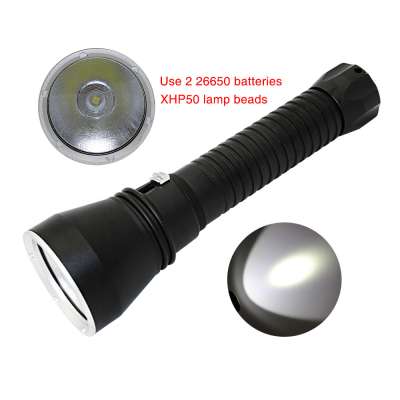 CE, RoHS 3000-4000Lm 20W 1*XHP50 Diving Flashlight By 2*26650 magnetic switch in led flashlight